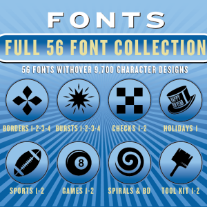 Full Collection Fonts Set: 56 Fonts