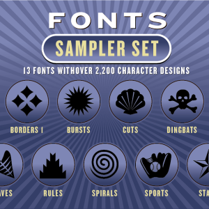 Sampler Fonts Set: 13 Fonts
